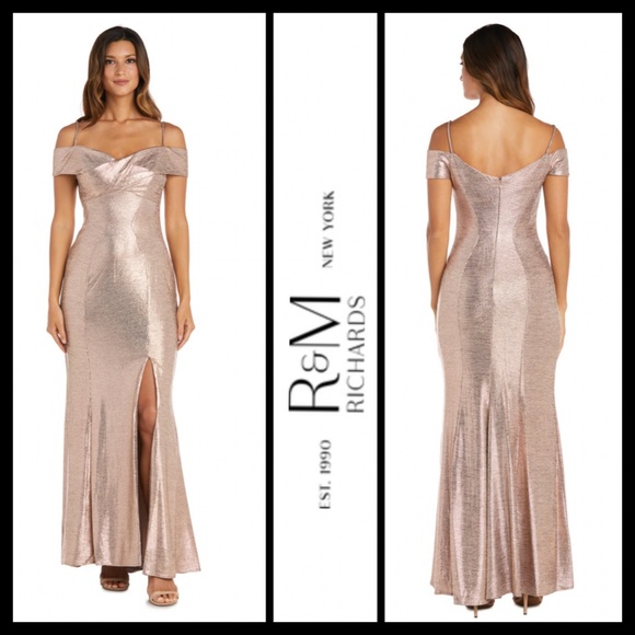 R&M Richards Dresses & Skirts - NWT R&M Richards Nightway Rose Gold Shimmer Gown